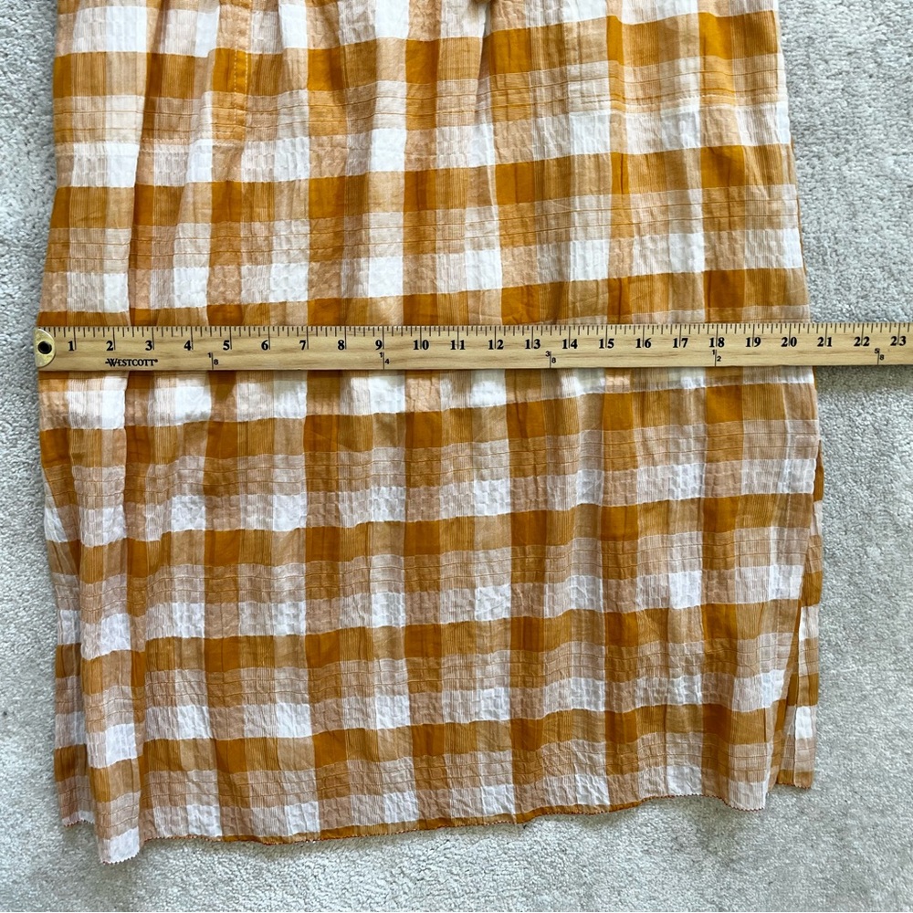 LILLA P SEMI SHEER PLAID DRESS SIZE LARGE PREPPY EFFORTLESS CASUAL Picnic Pin Up - Picture 12 of 14